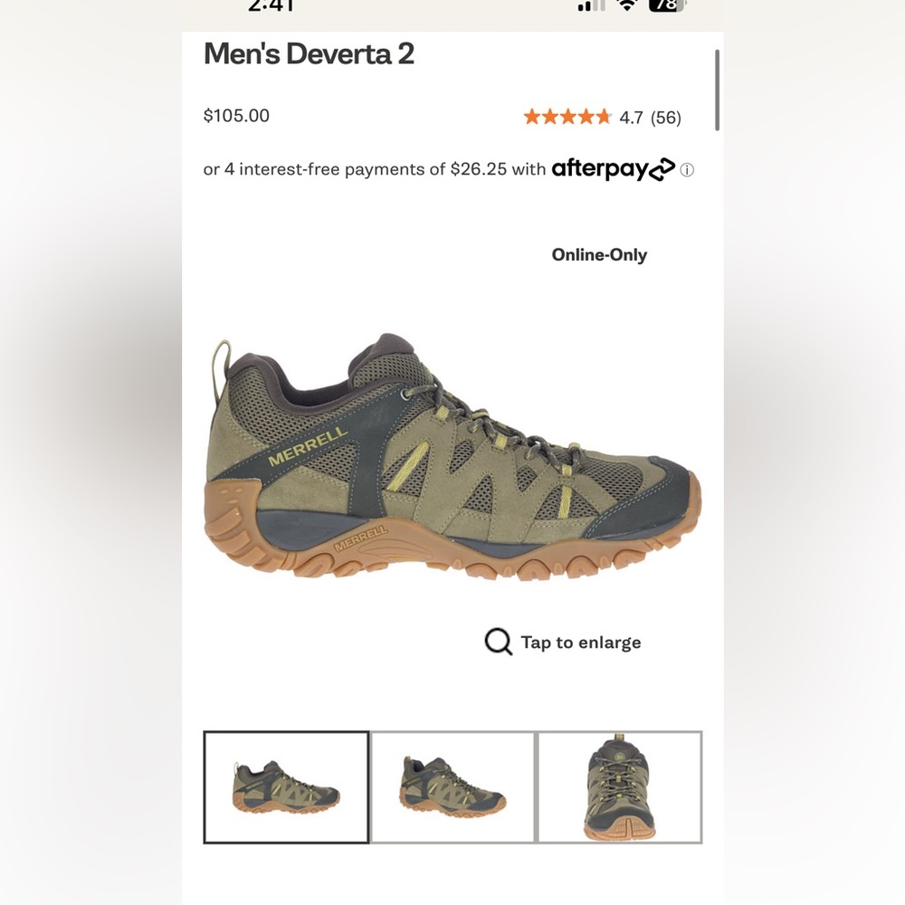 Merrell Deverta 2 Men’s hiking shoes.